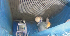 橋梁長寿命化対策（スーパーホゼン式工法）のイメージ