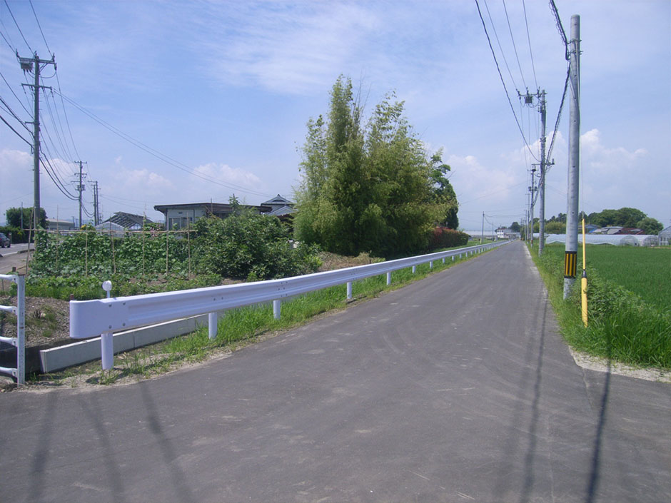 名取市 ガードレール（防護柵）工事