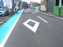 仙台市内区画線整備後